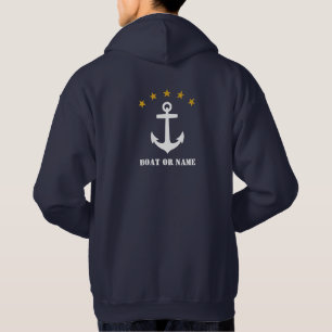 Sudadera Su nombre o nombre de barco Anchor clásico 5 estre