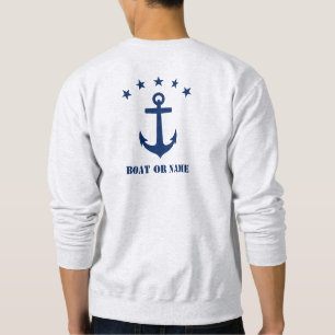 Sudadera Su nombre o nombre de barco clásicas estrellas de