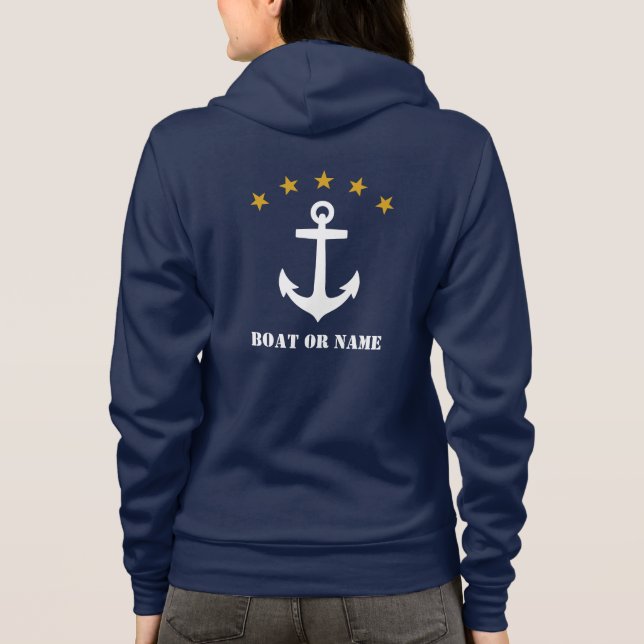 Sudadera Su nombre o nombre de barco Classic Anchor Gold 5  (Reverso)