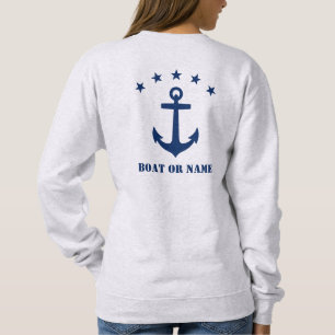 Sudadera Su nombre o nombre de barco Classic Anchor Stars G