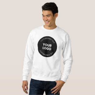 Sudadera Su propio logotipo de negocio cargado con texto ed
