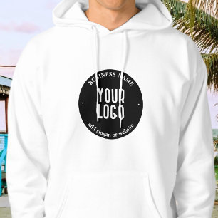 Sudadera Su texto y logotipo cargado Blanco y negro edita