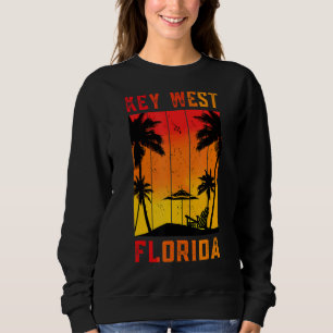 Sudadera Su tropical retro de puesta de sol de la clave oes