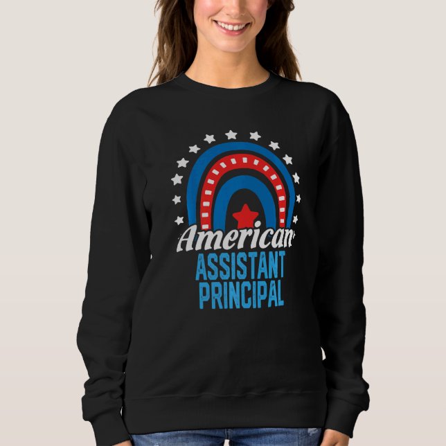 Sudadera Subdirector estadounidense bandera arcoíris de EE. (Anverso)