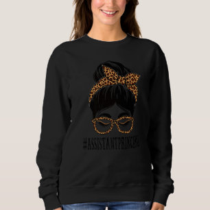 Sudadera Subdirector Leopard Messy Bun Women Back T