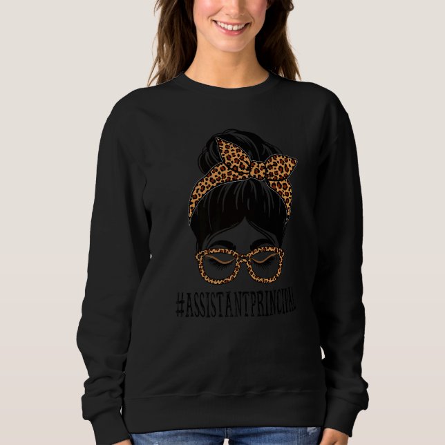 Sudadera Subdirector Leopard Messy Bun Women Back T (Anverso)