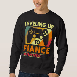 Sudadera Subir de nivel a novio divertido para jugadores Vi