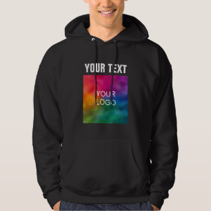 Sudadera Subir logotipo de la empresa empleado hombres negr