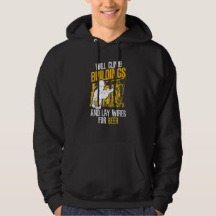 Sudadera Subiré Edificios Por Cerveza  Construcción Electri