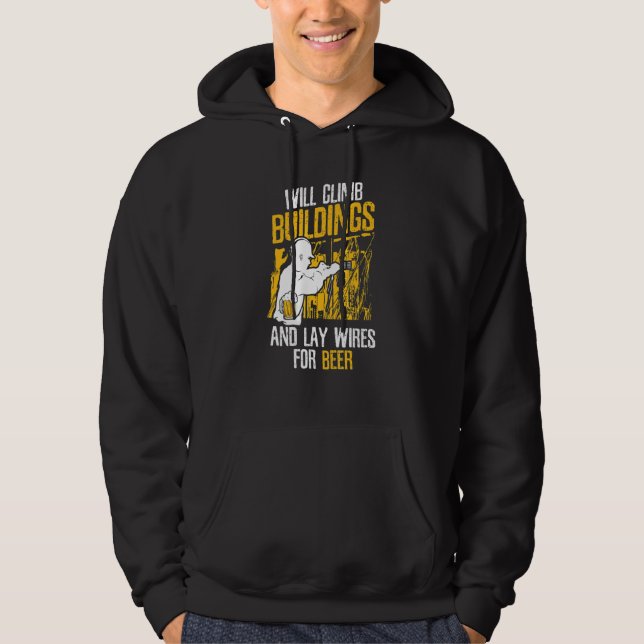 Sudadera Subiré Edificios Por Cerveza  Construcción Electri (Anverso)
