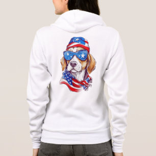 Sudadera Sublimación de perro del 4 de julio-66361