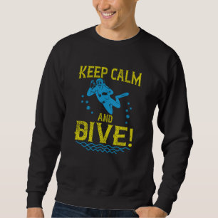 Sudadera Submarinismo - Mantener La Calma Y El Buceo
