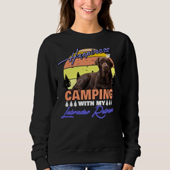 Sudadera Sucede En Camping Con Mi Labrador Recuperador (Anverso)