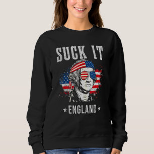 Sudadera Suck It England 4 De Julio - George Washington 11