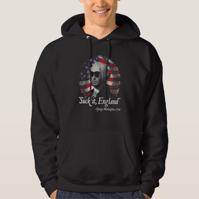 Sudadera Suck It England 4 De Julio George Washington 1776 (Anverso)