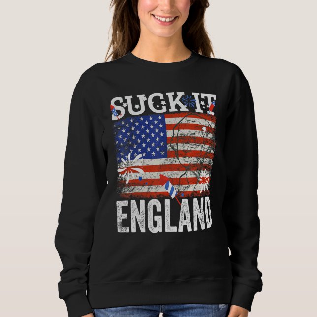 Sudadera Suck It England 4 De Julio George Washington F (Anverso)