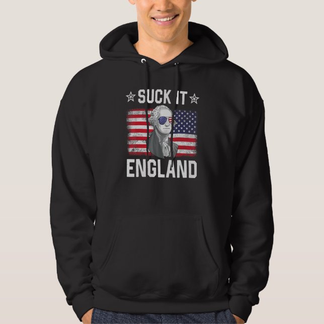 Sudadera Suck It England George Washington 1776 4 De Julio (Anverso)