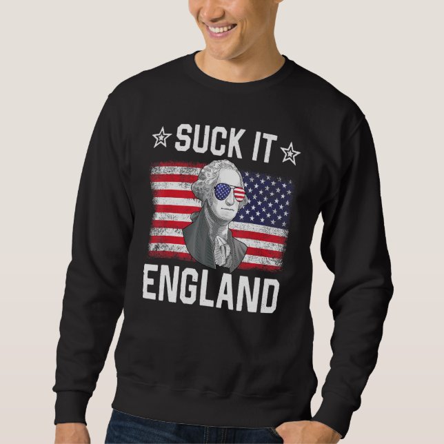 Sudadera Suck It England George Washington 1776 4 De Julio (Anverso)