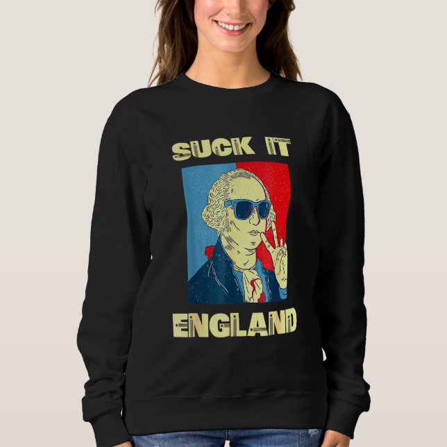 Sudadera Suck It England George Washington 4 De Julio (Anverso)