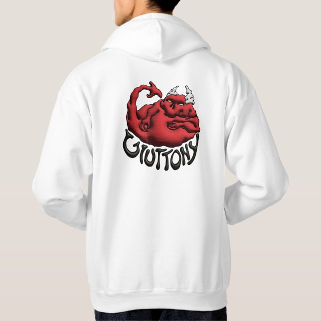Sudadera Suda Tu Pecado Diablo glotonería (Reverso)