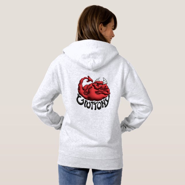Sudadera Suda Tu Pecado Diablo Glotonería Vivo (Reverso completo)