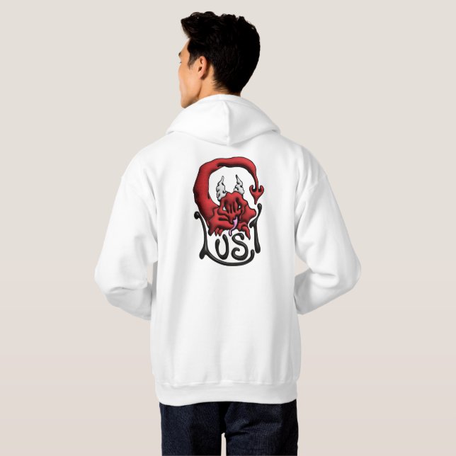 Sudadera Suda Tu Pecado Diablo Lujuria (Reverso completo)