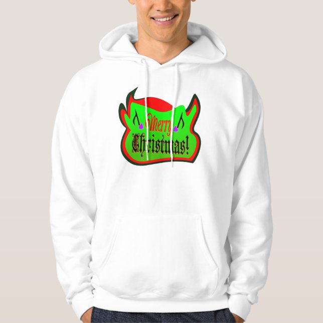 Sudadera ♫♥Sudadera con capucha elegante de toro de Navidad (Anverso)