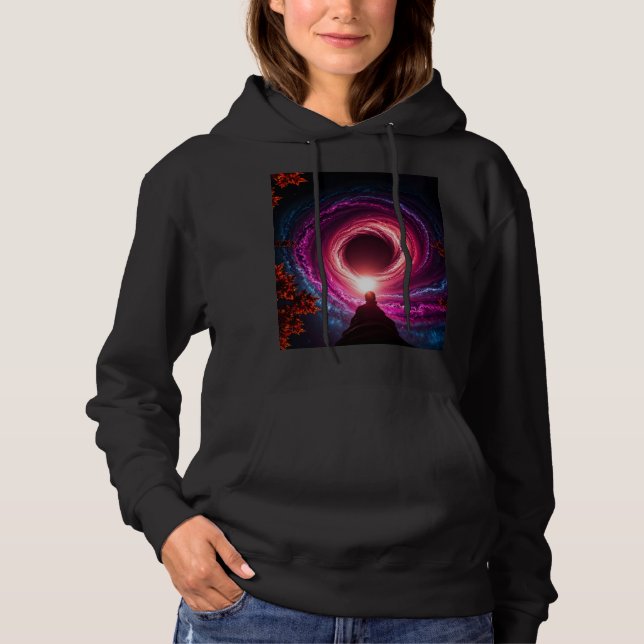 Sudadera "Sudadera con capucha "Neon Void Galaxy" — Diseño  (Anverso)