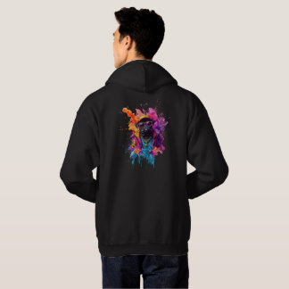Sudadera "Sudadera con capucha para pug con grafitis – Arte