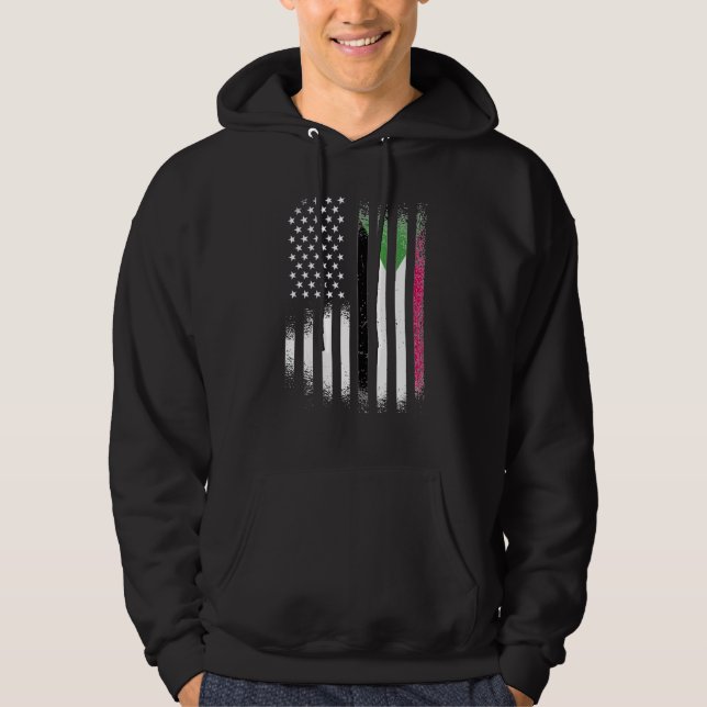 Sudadera Sudanese American Patriot Grown Country USA Flags  (Anverso)
