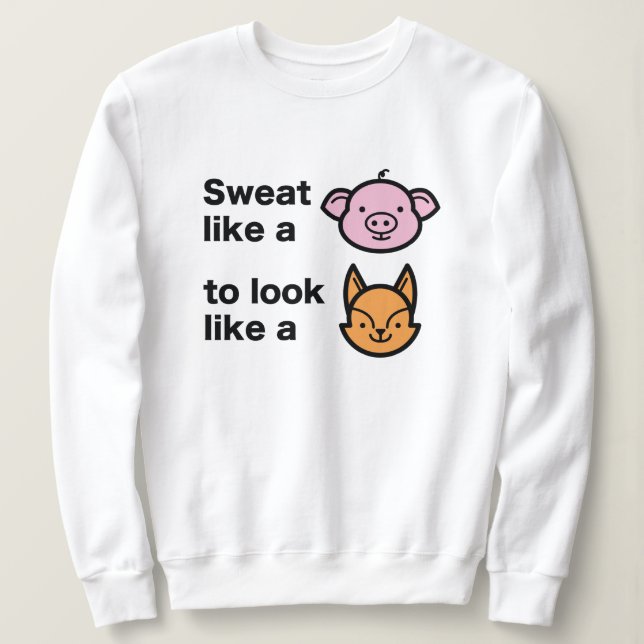 Sudadera Sudar Como Un Cerdo (Anverso del diseño)