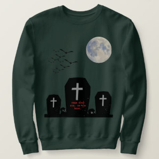 Sudadera Sudario de Halloween de cementerio con capucha El