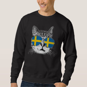 Sudadera Suecia Bandera País Rota Orgullo Gato
