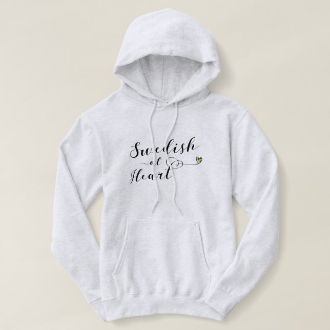 Sudadera Sueco En Heart Hoodie, Suecia (Diseño del anverso)