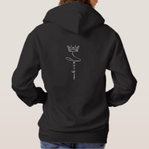 Sueldo Negro Capucha 'Jesús' Corona Streetwear Mod
