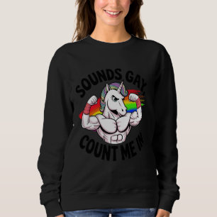 Sudadera Suena gay, cuéntame - Orgullo queer LGBT Unicornio