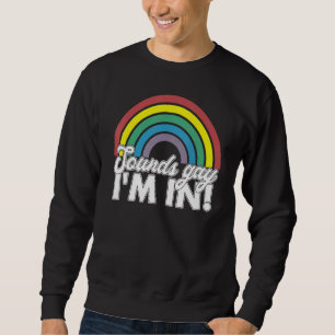 Sudadera Suena gay yo en arcoiris 70s estilo de los 80s Gay