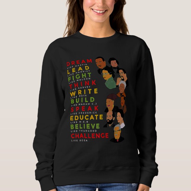 Sudadera Sueño Como Martin Lead Como Harriet Black History (Anverso)