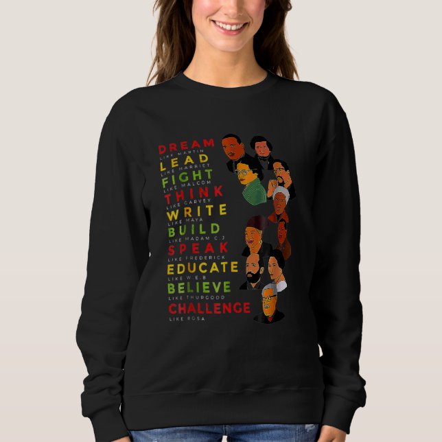 Sudadera Sueño Como Martin Lead Como Harriet Black History (Anverso)