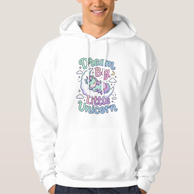 Sudadera Sueño de Unicornio Regalo de Unicornio Pequeño Vec (Anverso)