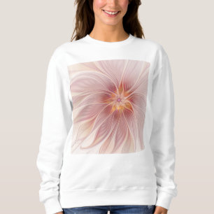 Sudadera Sueño floral abstracto de fractal de arte de rosa