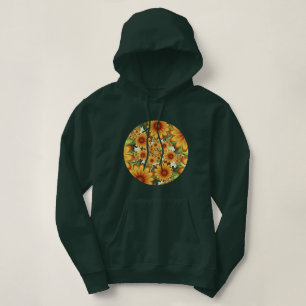 Sudadera Sueño floral, arte fractal de flores abstractas mo