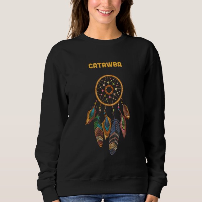 Sudadera Sueño orgulloso nativo indio nativo de tribu cataw (Anverso)