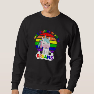 Sudadera Sueños de nubes de colores arcoiris unicornio