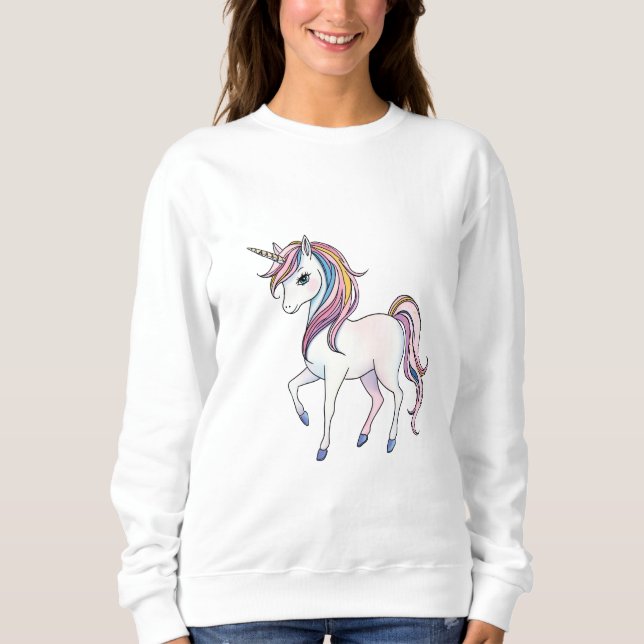 Sudadera Sueños de unicornio mágicos - Diseño de fantasía c (Anverso)