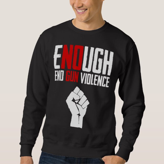 Sudadera Suficiente control de armas en Naranja de violenci (Anverso)
