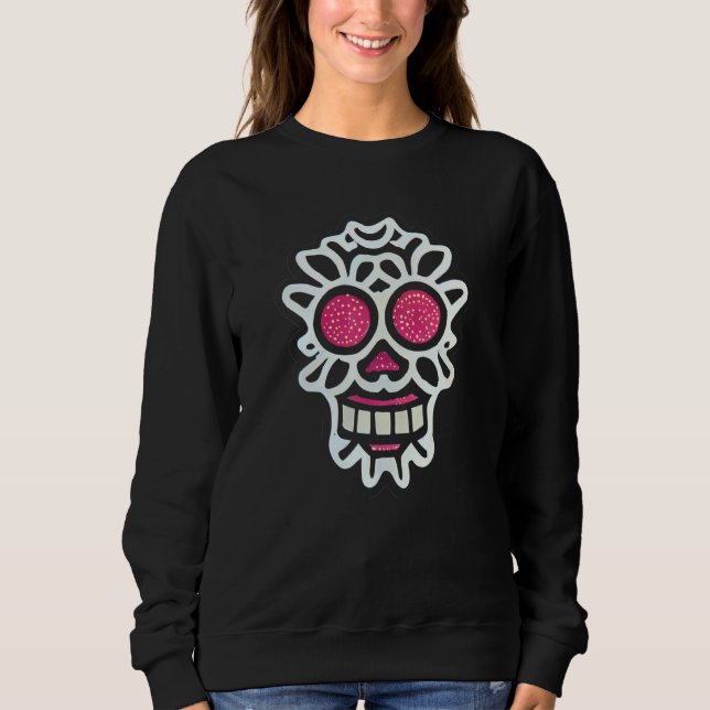 Sudadera Sugar Skull Hand Illustration Simple Drawn Calaver (Anverso)