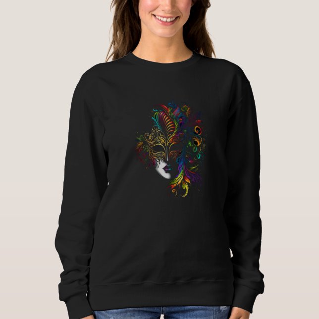 Sudadera Sugar Skull Mardi Gras (Anverso)