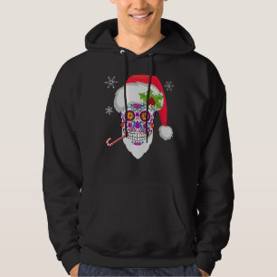 Sudadera Sugar Skull Santa Funny Navidades Dia De Los Muert