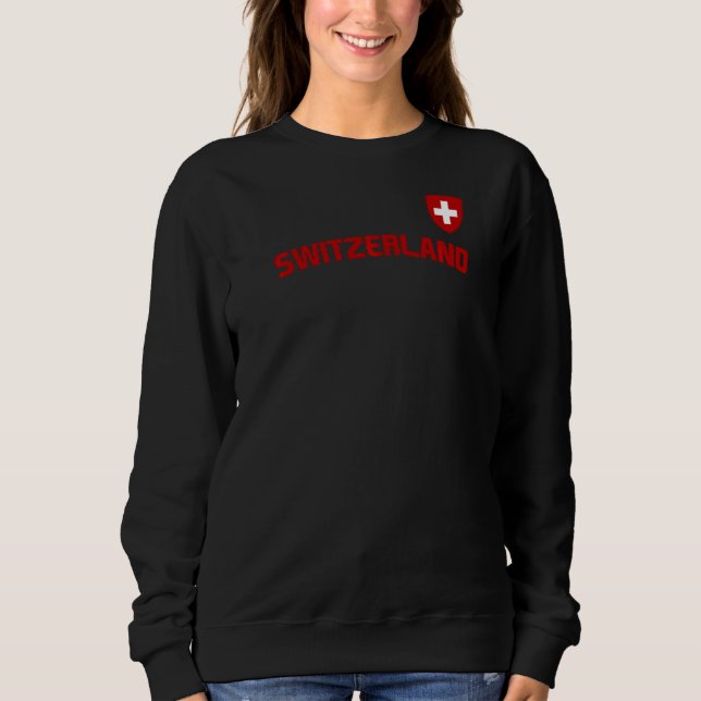 Sudadera Suiza Bandera Orgullo Suizo País Internacional (Anverso)
